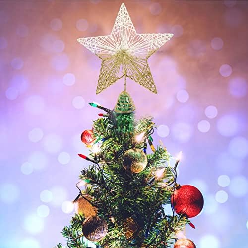 Pretyzoom Decord Decor Decor Hand Toper Tree Topper נוצץ קישוטים לעץ חג המולד לקישוט עץ חג המולד | עיצוב
